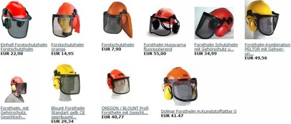 Forsthelme Forstschutzhelme